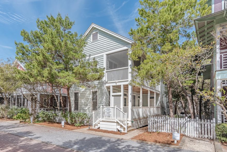 Winter is the perfect time for a little 'facelift!' Back on the market and celebrating spring, Whatcha Dune has just emerged with a brand new look and it's FUN! Come see how a sweet, happy beach vibe transforms an otherwise basic house into a must-have beach cottage!!Whatcha Dune is a family-friendly cottage centrally located near the Seaside Chapel and directly across from Forest Street Park. Equidistant to both east and west-end pools as well as the beach, families love this location! This inviting cottage offers the popular open floor plan that everybody prefers. The kitchen is roomy with granite countertops and a breakfast bar seating four. A breakfast nook off to the side provides a cozy corner. The kitchen (continued)...