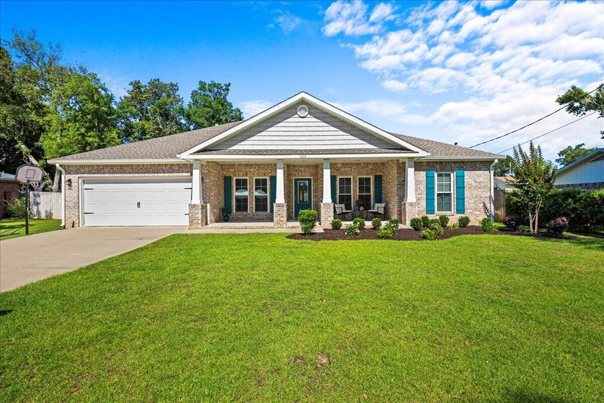 Welcome to 303 Bullock Blvd in Niceville. This craftsman style home was recently built in 2021. It has 4 spacious bedrooms plus an option for a 5th bedroom or office space, 3 full baths, separate dining area, screened-in lanai, and a great yard. The side yard is large enough to park a boat or RV with a double gated fence.  Whole home generator for peace of mind. Gas range and tankless water heater. Call for your showing today!