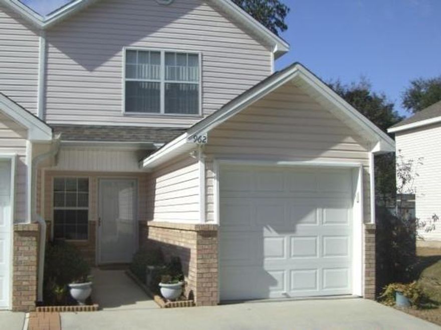 NEW ROOF! END UNIT! LAUNDRY ROOM! GARAGE! Prime location just minutes to Hurlburt Field, Eglin AFB, NWFS/UWF Campus, shopping, schools and the beach.  First floor features a galley-style kitchen with breakfast bar open to the livingroom, a half bath, spacious laundry room and access to the rear patio area with privacy fence. Upstairs is the master bedroom, full bath, guest bedroom with large half bath and jack-n-jill access to the shower.  BRAND NEW ROOF just completed in April.  Tenant occupied until end of June.  Viewings by appointment only.  Buyer to verify all data.