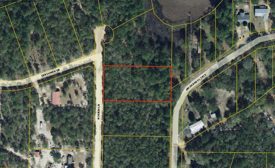Nice 1 acre building lot. Based on the Urban Residential zoning, the property could be split into 2 1/2 building lots with access from either N Verdi or Wilderness Trace. The property is close to Juniper Lake, a 600+ state managed lake with great fishing and 2 public boat launch areas. It is only a short drive to historic DeFuniak Springs, recently voted the Best Small Town in Florida by msn.com.