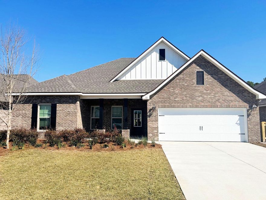 Awesome builder rate plus FREE window blinds. Restrictions apply.	

The COMSTOCK III H in Starburst at Hammock Bay community offers a 4BR, 2BA, open design. Upgrades added (list attached).  
Features: double vanity, garden tub, separate custom tiled shower, and walk-in closet in master bath, kitchen island, walk-in pantry, boot bench in mudroom, covered porches, crown molding, recessed lighting, framed mirrors in baths, smart connect WIFI thermostat, smoke and carbon monoxide detectors, landscaping package, architectural 30-year shingles, flood lights, and more!
Energy Efficient Features: water heater, kitchen appliance package with electric range, vinyl low E windows, and more! Energy Star Partner.