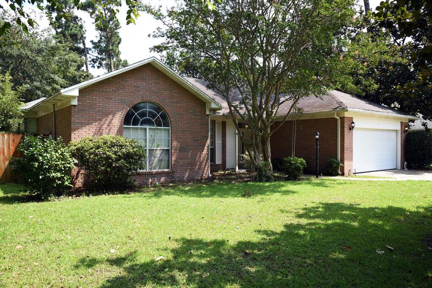 Great home in quiet location. Tile entrance foyer opens to Great Room with Gas Fireplace. To right of entrance is large kitchen with Island, Tile floors and Breakfast area. Double doors from Kitchen open to Sun Room, with doors to large Fenced Backyard with In Ground Pool. Pool Maintenance is included in Rent. Spacious Master Bedroom with Master Bath, Separate Shower, Double Vanity, Tub and Walk in closet. Other two bedrooms face front of home and share Full Bath. Good size Dining room area off Great room. Tenant responsible for lawn care. NON SMOKING UNIT. SMALL PET CONSIDERED WITH OWNERS APPROVAL and payment of non-refundable pet fee. Any person 18 years old or older must apply separately. Tenants required to carry renter's liability insurance. Refrigerator not warranted