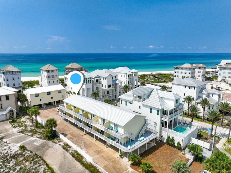 Inlet Beach SOUTH OF 98!  Gulf views and fantastic beach access!  Biking distance to Rosemary Beach. Sold fully furnished. And yes--it's a corner unit! Welcome to Shoreline Townhouses Unit 4, a rare opportunity to own a coastal retreat that blends location, outdoor living, and comfort in one.Being the corner unit means you get more than just the standard setup. Along with the two patios found in every townhouse, this home offers an additional open deck with partial cover--creating over 300 square feet of outdoor living space. Imagine grilling out, entertaining friends, or simply unwinding with the backdrop of Camp Helen State Park's rolling dunes.Practicality is built in too. Covered parking easily fits one vehicle, with additional outdoor storage for all your beach gear. After a day on the sand or at nearby Phillips Inlet, rinse off in your private outdoor shower before heading inside. Phillips Inlet is a local favorite for launching kayaks, paddleboards, or even a small boatmaking adventure part of your everyday lifestyle.
Inside, the first floor welcomes you with a spacious living area and sliding glass doors leading to the covered patio. The kitchen is highlighted by granite countertops and direct access to the extended deck, creating a seamless indoor-outdoor flow that's perfect for entertaining. You'll also find a convenient laundry/half-bath combo tucked away on this level.
Upstairs, retreat to two private bedrooms, each with its own ensuite bath and walk-in closet. One of the bedrooms opens onto a second-floor deck where Gulf views greet you each morning.
What makes this spot truly special is its balance of seclusion and convenience. While you'll enjoy the peace and quiet of being tucked behind a state park, you're still just minutes away from Rosemary Beach and the excitement of 30A. Hop on a bike or golf cart to explore the area, or take the Inlet Beach Underpass to 30Avenue, where you'll find favorites like Idyll Hounds Proper, Amici, and a variety of boutique shops.
Shoreline Townhouses Unit 4 offers the best of both worldsclose to everything, yet private and peaceful. Whether you're searching for a beach getaway, an investment property, or a full-time residence, this home delivers a coastal lifestyle that's hard to match.
