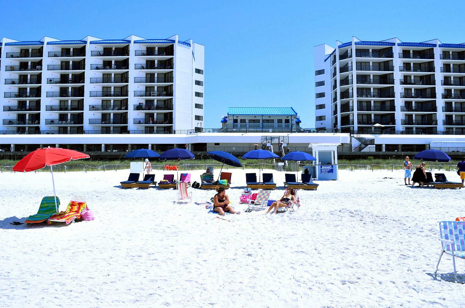 Unobstructed views of the beautiful white sandy beach and emerald green water. This fabulous 2 bedroom 2 bath unit is located directly on the Gulf of Mexico, only a minute away from the popular shopping destination of Pier Park. Unit has been completely remodeled. New ceramic tile, kitchen and bathrooms offer granite counter tops, new furniture and flat screen TV's throughout. Master bedroom has queen bed, large walk in closet, separate vanity outside the bathroom. Additional bedroom offers 2 twin beds, flat screen TV, stackable washer and dryer in the hall. Covered parking with easy access to two elevators. This unit has a proven rental history, so for all you out there looking for the perfect investment, this is the unit for you.