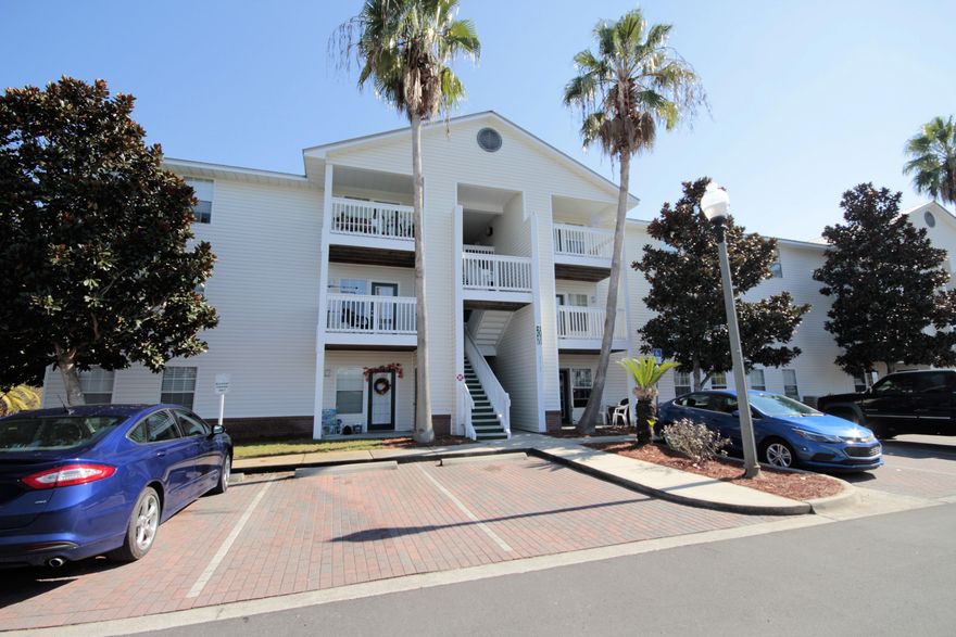 Opportunity to own a Ground Floor primary home, second home, or investment property! Two bedroom, two bath condo with the larger 1090 square foot floor plan. Convenient to Emerald Green Water and White Sandy Beaches of the Gulf of Mexico. Heart of Destin near shopping, schools, and world class restaurants. Indian Lake Condominium features amenities including sparkling blue swimming pool, fitness room, community center, and even a place to park your boat trailer. Unit is tiled throughout for ease of maintenance. Destin Dog park across the street!