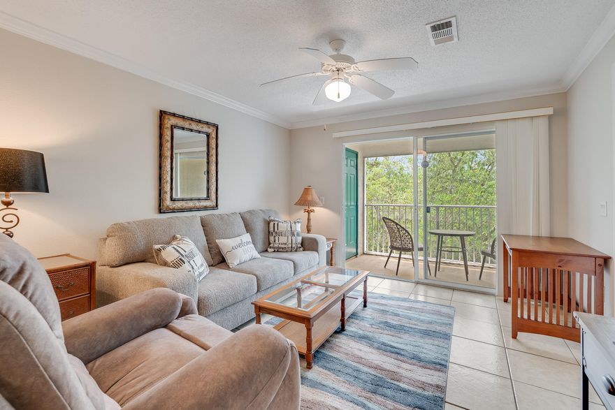 All UPGRADED! All furniture conveys! Ready to move in, 2 bedroom 2 bathroom fully furnished split bedroom condo on the 4th floor! With beautiful magnolia trees and a fully screened in porch for that perfect afternoon breeze , this 4th level unit offers natural light and pristine privacy!  Granite countertops, brand new stainless steel appliances, & a brand new washer and dryer. Tile floors in the main living rooms and dining room a new lighted plank flooring in all the bedrooms! Remolded bathrooms, with a new granite vanity in both the master and the guest bathroom. Brand new HVAC, brand new water heater. Two double glass doors, that enter your screen porch, that allows for that extra space and conveniency. Large Walk-in closets in both the bedrooms with their own private bathrooms. Located within proximity to the EOD base, the Mid-Bay bridge which will give you direct access to Destin and the beautiful white sandy beaches ! Grocery stores, coffee shops, restaurants, local eateries and bars all within distance . Next to Rocky Bayou, the water is your neighbor! Wonderful neighborhood amenities, include BBQ grills, a pool, community gym with TVs and a hot sauna! Trails to walk your furry friend and beautiful magnolia trees for shade in the summer ! 