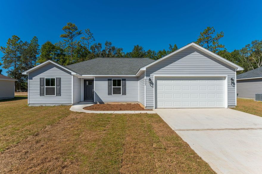 NEW BUYER INCENTIVE - buyer package to include the following: Refrigerator (GE Brand GSS25GYPFS), Washer (GE Brand GTW485ASWWB), Dryer (GE Brand GTD48EASWWB), and a $500.00 Lowes gift card!!! GREAT floor plan offered in Southern Oaks! This 4-bedroom home offers an open floor plan with solid wood cabinetry, granite kitchen counter tops, luxury vinyl throughout, split bedroom floor plan, spacious guest bath, nice master bath and nice walk-in closet Covered front porch welcomes you from a long day and also includes a back patio for afternoon relaxing. Home is energy efficient and located just outside city limits allowing for lower taxes.  Great location that is convenient to Eglin AFB, Niceville, as well as Crestview. Builder will pay $8500 in closing cost. What a great deal!