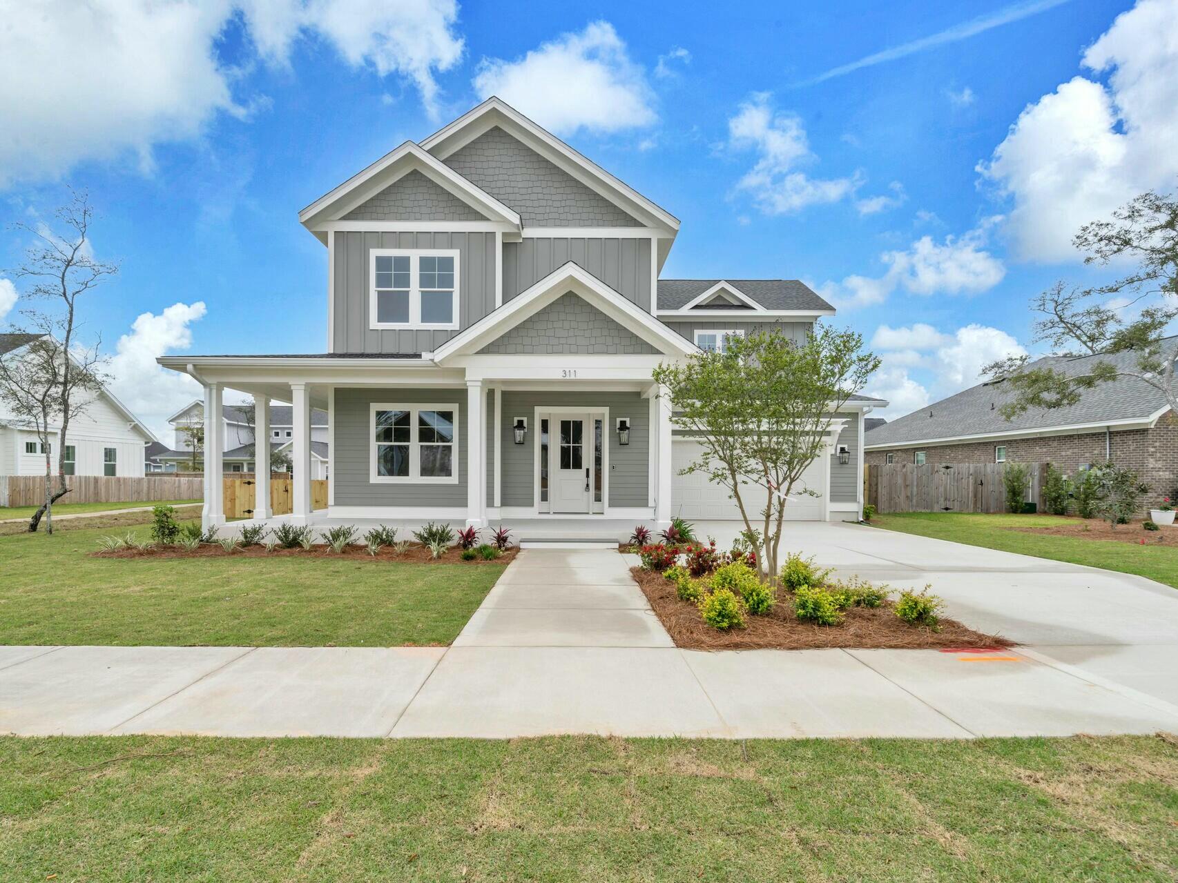 Welcome to this exquisite 4-bedroom, 2.5-bathroom home with an office featuring custom built-ins and a versatile flex space upstairs, located in the highly sought-after Deer Moss Creek community. From the moment you arrive, you are greeted by a charming wraparound front porch, perfect for relaxing or enjoying your morning coffee. The large, oversized rear porch offers ample space for outdoor entertaining and family gatherings.Step inside to a spacious living area that exudes warmth and comfort. The gas fireplace, framed by built-ins, creates a cozy focal point, while the expansive island in the kitchen invites gatherings and meal prep alike. Adjacent to the kitchen, a bright dining nook offers a perfect space for casual meals. The open layout ensures effortless flow between rooms, creating an ideal setting for both daily living and entertaining.
Upstairs, you'll find the master bedroom, offering a private retreat, and three additional generously sized bedrooms, providing plenty of space for family and guests. The upstairs flex space provides endless possibilities, whether you need a playroom, media room, or extra office space.
The home's quality craftsmanship extends to the oversized two-car garage, where the builder has applied epoxy flooring and provided ample space for a future built-in workbench, catering to hobbyists or DIY enthusiasts.
Deer Moss Creek is a community like no other, offering exceptional amenities, including walking trails, sidewalks, a clubhouse, a basketball court, and a playground. Enjoy sunny days at the pool area, complete with a gazebo and outdoor kitchen, perfect for cookouts and gatherings with family and friends. With curb and gutter throughout the neighborhood, every detail has been thoughtfully designed to enhance your lifestyle.
Don't miss the opportunity to call this beautiful home yours in one of the area's most desirable communities.