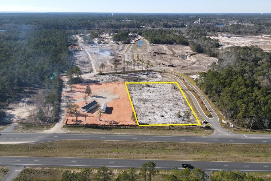 1.5 to 3 acre retail pad available at the entrance to Riverwalk Subdivision in Freeport FL. Riverwalk is a 185 acre mixed use development located .75 miles south of Hwy 20 on US 331. This development consists of over 175 single family residential lots, 330 unit multi family site and 5 acres of commercial fronting Hwy 331. Other retail synergy in the market consist of Publix, McDonalds, Dairy Queen, Waffle House, Florida First Bank, Hungry Howies, Ace Hardware and others. Demographics available upon request. Minutes from South Walton/ 30A, 20,000 ADT, Additional Land Available