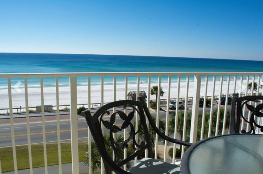 Enjoy the beautiful, unobstructed Gulf views from this ideally situated 4th floor unit in Majestic Sun. The diamond floor plan is one of the most sought after two bedroom floor plans featuring the Master Bedroom facing the Gulf of Mexico with direct access to the balcony so you can enjoy unobstructed views. This complex offers state of the art amenities including an indoor/outdoor swimming pool, hot tub, fitness center, and covered parking Seascape Resort is a gated community offering 2000 feet of convenient beach access, coastal lakes, tennis courts, fishing and golfing.