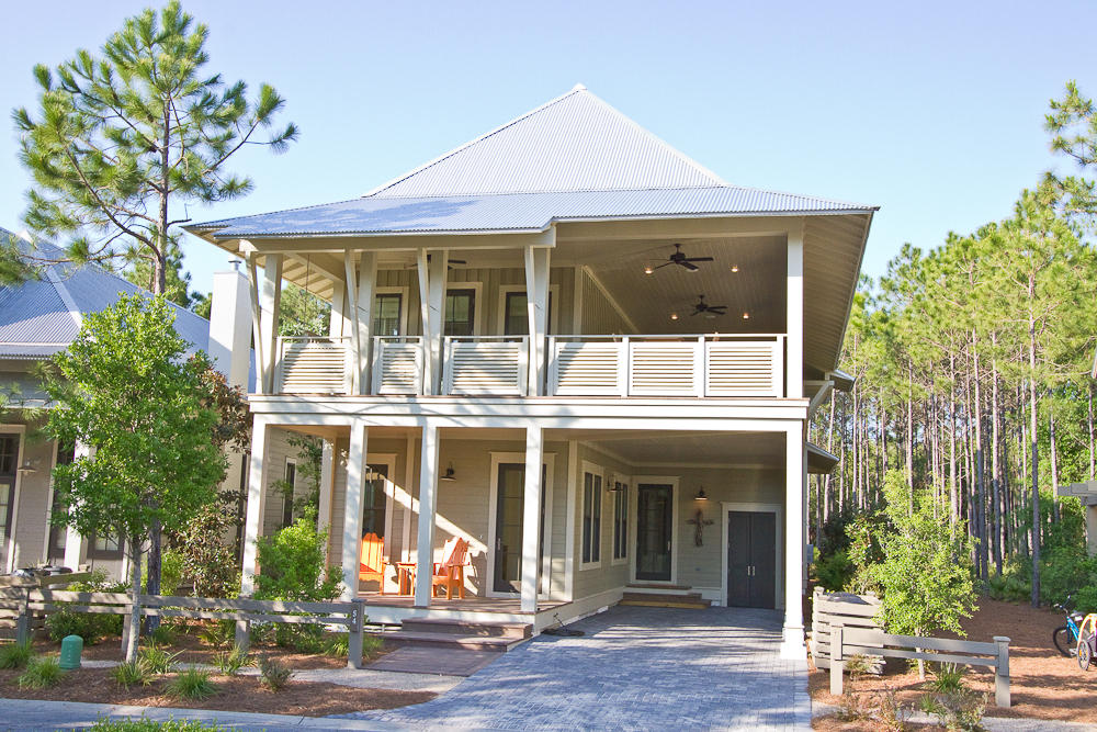 This beautifully appointed Watercolor home is a must see, built by Borges Brooks Builders in 2011 this home has been well loved and maintained by its original owners and never rented. The lot offers a natural buffer in front of the home and a wooded area behind it offering a beautiful setting for the huge outdoor entertainment area complete with outdoor fireplace. The first floor includes a gourmet kitchen with large walk in pantry, laundry room, office, powder room and one of two master suites. Upstairs includes three other large bedrooms one is a second master suite, a huge outdoor deck and entertainment area, with over 1700 sq ft. of porches total. This home is offered with a $175,000 Beau interiors furniture package, art and some items excluded.