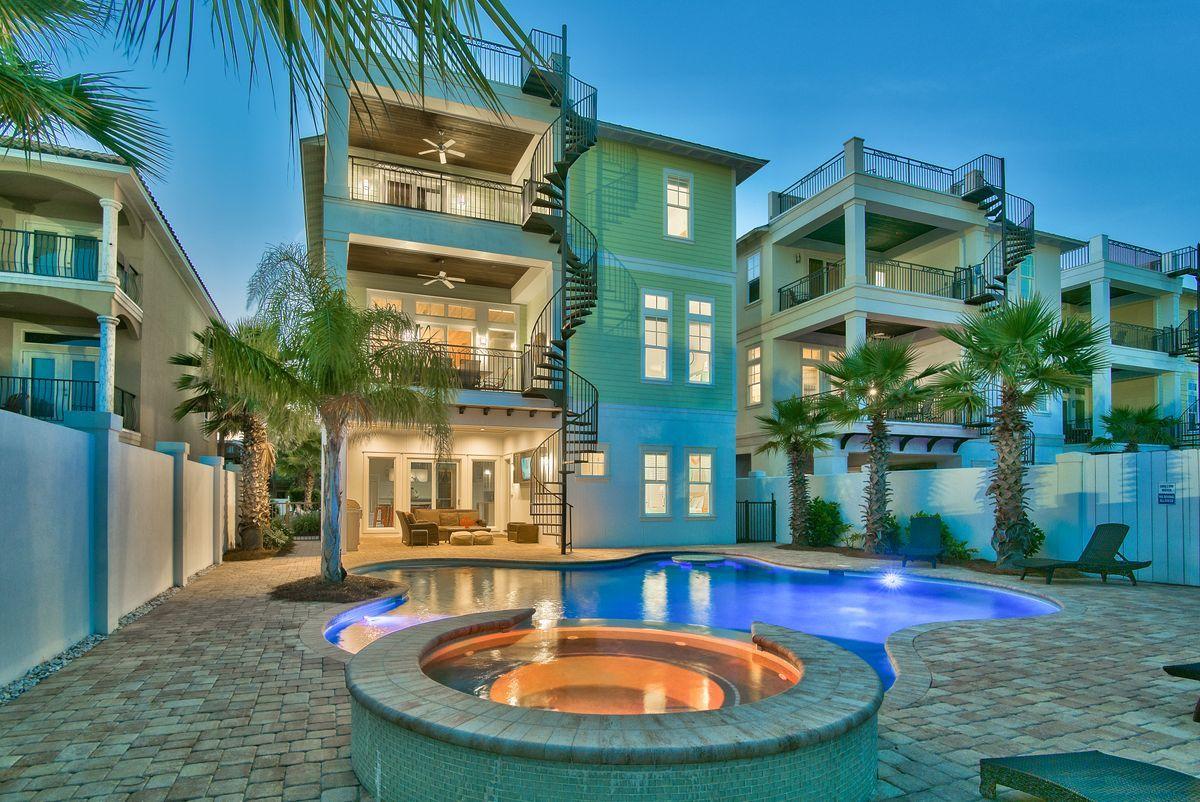 This beachside luxury rental machine resides within the confines of Miramar Beach's most select neighborhood, Frangista Beach. With over $300,000+ in gross annual rental income scheduled for 2021, this property offers an excellent income-producing opportunity. This refined dwelling is configured with seven bedrooms and six full bathrooms. Accommodated by an expansive open floor-plan and elevator, the home's visitors will embrace the five spacious king and three ample guest suites, adorned in luxurious dcor and cypress-paneled ceilings, that provide access to private balconies in the front and rear of the residency.