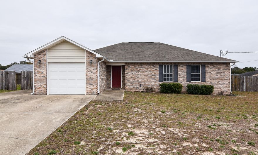 Welcome home to this adorable 3 bedroom 2 bathroom home located just off of Hwy 90 in Crestview. This home has been freshly painted and is move-in ready for its new owners! The eat-in kitchen is open to the great room and features a breakfast bar. The great room is approximately 22 x 17 with several windows allowing for plenty of natural light. A large master suite includes a walk in closet and vanity separate from the bathroom. The other two bedrooms are ample sized. The one car garage includes an automatic garage door opener and built in shelving A large fenced rear yard has plenty of room for a double gate on both sides with plenty of room to store your boat, RV or waverunners! Make your appointment to see this one today -It will go quick! **Shed to convey as-is!**