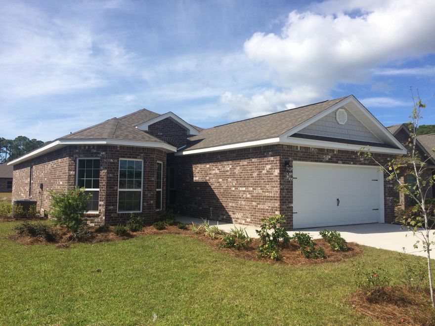 The Piedmont is a 1,657 sq. ft. single story D.R. Horton floor plan featuring 3 bedrooms, 2 bathrooms, covered back porch and a 2 car garage. As you enter the home features a study which can easily be converted into a 4th bedroom. The family room is central to the home and opens to both the breakfast area and the kitchen. The master bedroom is spacious and faces the back of the home. The master bathroom features dual sinks, a large walk in closet, separate shower and tub. The second and third bedrooms are separated by a linen closet and second full bathroom featuring a shower/tub combo. The laundry room is large and features shelves and the kitchen pantry. The laundry room is located off the garage and opens into the kitchen.