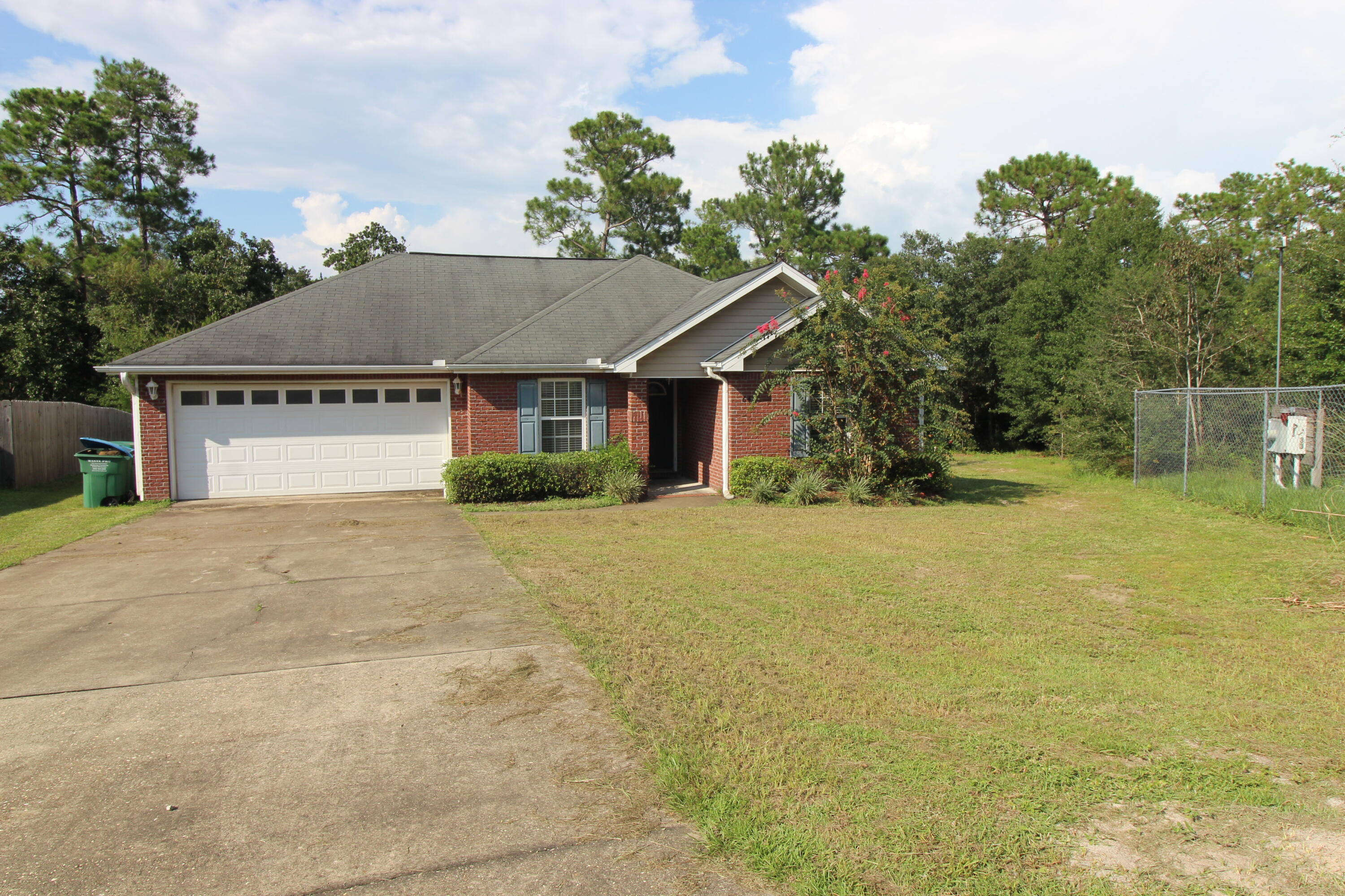 Three Bedroom, 2 full bath with oversize two car garage home. Nestled on 3 quarters of an acre lot at the end of a cult-da-sac. This home will need some TLC. Open Dining and Living concept. Two bedrooms share a full bath. Master bedroom suite with tray ceiling. Mast Bath has double sink vanity, Single Shower and a garden tub and large walk in closet. SOLD AS IS WHERE IS. Home will need kitchen appliances, the stove and microwave have been removed. Among other items that may require replacement are the carpets, roof and a deck. SOLD AS IS WHERE IS. Financing maybe limited and home may not qualify for FHA or VA loan- ALL REPAIRS will be Buyer's responsibility.