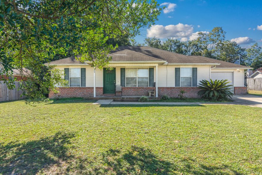 Updated home in the heart of Crestview! This quaint three bedroom, two bath home features a new HVAC system in 2017, new laminate flooring through with tile flooring in wet areas and fresh paint in 2019. Roof will be replaced before closing. Cathedral ceiling, one car garage, level interior lot with above ground pool. Call to see it today!