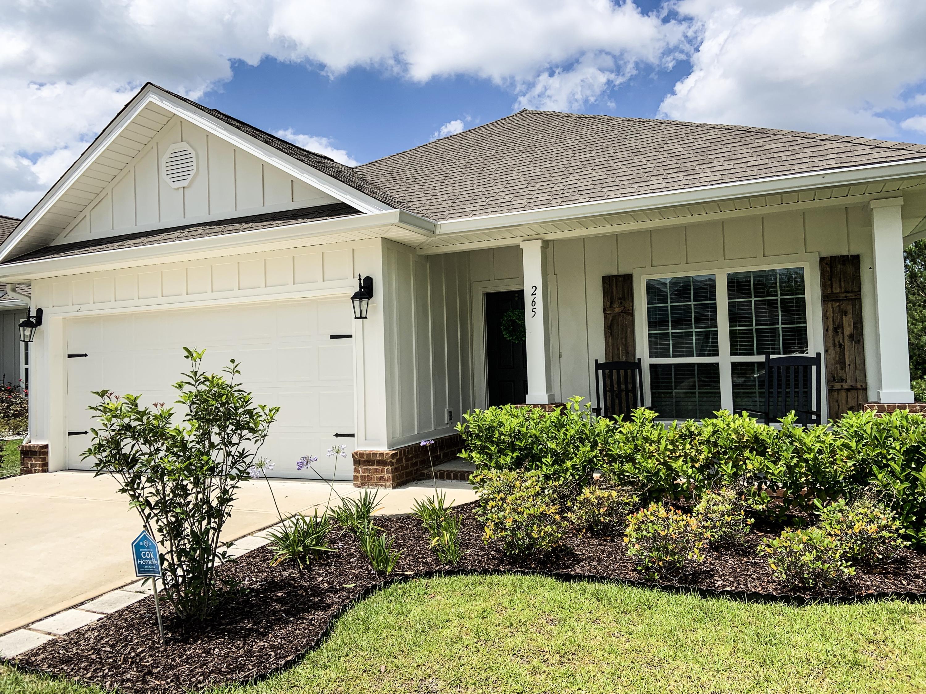 Charming 3 bedroom, 2 bath home situated on a pond in the heart of Freeport. Built in 2016, this home has been kept in immaculate condition and is move in ready. This home features a 2 car garage and attached back deck with enclosed storage beneath. Kitchen features white granite countertops, stainless-steel appliances, and a large center island. This open floor plan concept flows into the living room area which features vaulted ceilings and recessed lighting. Split bedroom floor plan with Master Bedroom off of the living area. Close proximity to Publix, schools, and a short drive to Walton County Beaches. Don't miss out on this great opportunity! More photos to come.