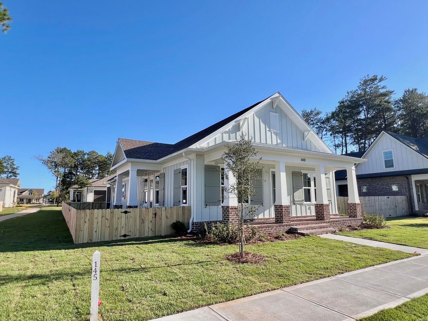 Estimated completion end of October 2025!Welcome to your Charming Florida Cottage dream home in the desirable Deer Moss Creek community! This beautifully designed 3-bedroom, 2.5-bathroom Florida Cottage also includes a dedicated office space--perfect for working from home or accommodating guests and a 3 Car Garage. This home boasts striking curb appeal and thoughtful design throughout. Step inside and be captivated by the elegant gold finishes, bright open floor plan, 10' ceiling, LVP and tile flooring.The heart of the home offers a spacious kitchen featuring a beautiful kitchen island, farmhouse sink, gas range, and custom wood shelving in both the pantry and the primary closet. Three inviting porches extend your living space outdoors - beginning with the charming front porch, followe side porch off the dining room that's perfect for entertaining, and a third off the sunroom, ideal for quiet mornings or peaceful evenings.

Additional highlights include:
Bright and open layout with custom feel
Private home office
3 cars garage
GE appliance package
Tankless water heater
Front, side and rear porches for flexible outdoor living
Walkable to the clubhouse and pool
Don't miss your opportunity to live in one of Deer Moss Creek's newest and most charming homes. 