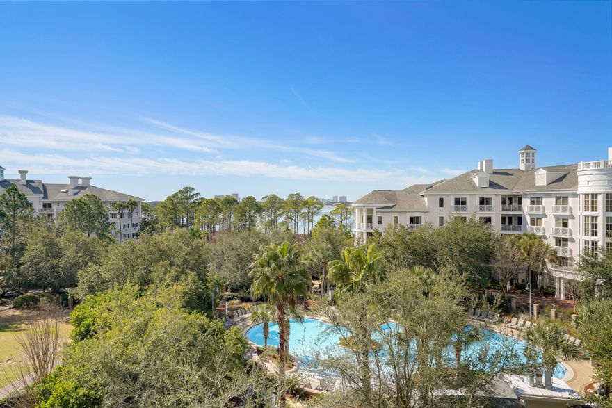 This cozy studio condo in The Grand Sandestin offers a fantastic reprieve from busy days of vacation fun or business conferences. Enjoy views across the pool deck and beyond to the bay from your private covered balcony, perfect for soaking in our fabulous Florida sunsets! Currently on a rental rental (with a gross rental income of $31,908 in 2021) It is conveniently situated amidst the action and entertainment of the Village of Baytowne Wharf, a short stroll to the newly expanded Conference Center, marina, 5-star golf courses, world class tennis, and the many other fantastic amenities on top of our white sand beaches that Sandestin Golf and Beach Resort has to offer.