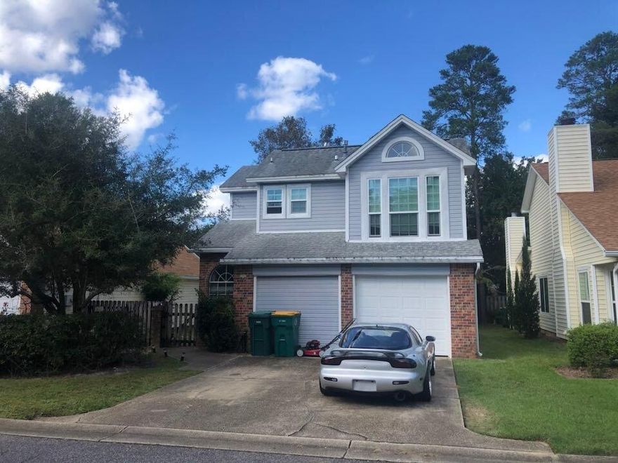 3 bedroom 2 bathroom home in Bluewater Bay! This home has many upgrades including porcelain wood-look tile throughout the main floor, granite counter tops and stainless steel appliances. Patio located just off the living/dining area. The master bedroom bath is located downstairs. The other 2 bedrooms are on the second floor along with a great sized loft area! Rent includes front lawn maintenance. Fenced in back yard. Deposit is equal to one month's rent. No pets or smoking allowed. Conveniently located to schools, shopping, dining and the military bases.