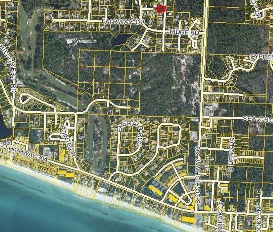 Build your home in Santa Rosa Ridge. So nice and quiet and yet so close to everything. Nice sized .34 acre lot with plenty of room for a house, garage and swimming pool. Just south down Co Rd 393 is Gulf Place with restaurants and shops, Ed Walline Gulf access and Hwy 30a's bike path. North on Co Rd. 393 to 98 are more shops and restaurants and Sacred Heart Hospital.