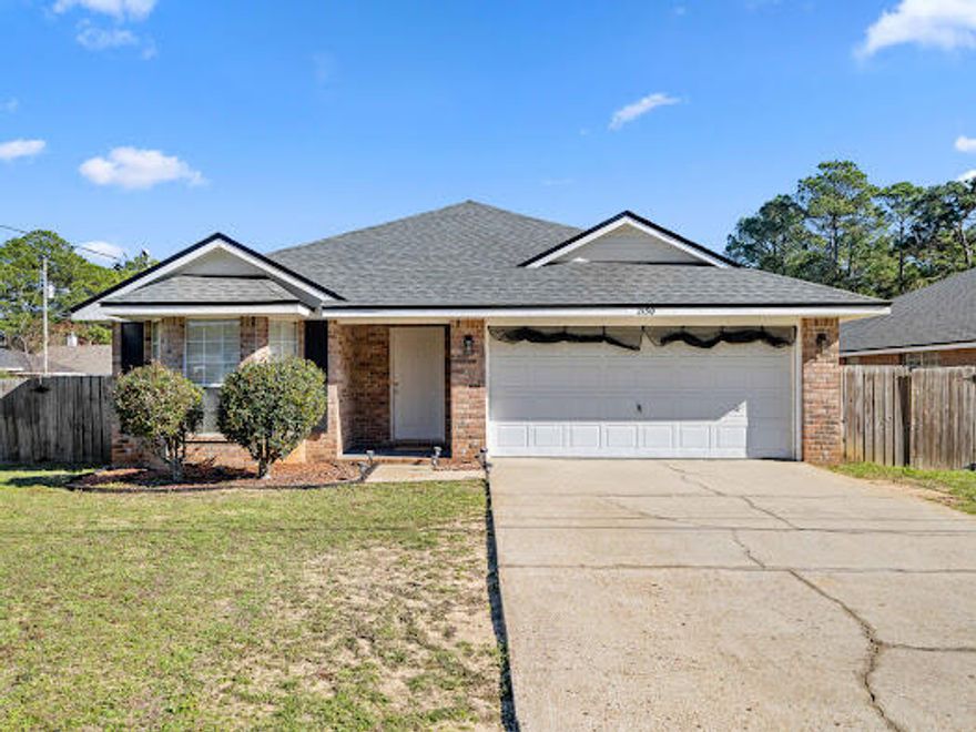 Welcome to your new ranch home in the desirable area of Navarre! This is a corner lot property sitting on one quarter of an acre, conveniently located near to Eglin base, schools, and just seven minutes from Navarre beach where you will enjoy nice walks on our white sand beaches, delicious food in the area and great entertainment. This brick home features a  vaulted ceiling for that exquisite appearance, very welcoming, perfect to gather with friends and/or family. This is the lifestyle that you have been looking for. Do not miss the opportunity to own this splendid jewel here on The Emerald Coast. New roof, AC Unit, water heater, washer and dryer and refrigerator.