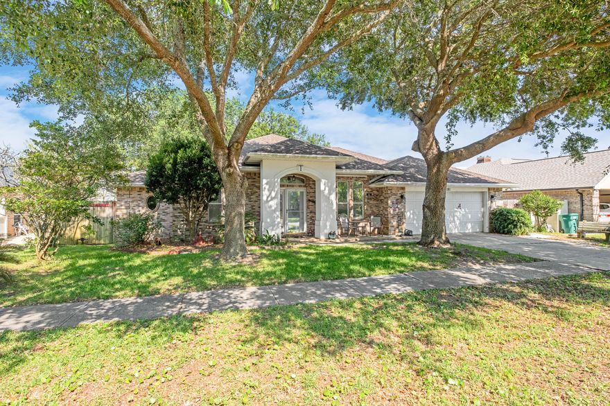 This all-brick Home is in Emerald Breeze Estates, which is in Destin on the Southside of Highway 98, just slightly east of the Destin Commons.  There is a paved walking/bike trail at the back of the subdivision that is only two blocks away from one of the most beautiful beaches in the World along the Emerald Coast, featuring beautiful Emerald Green Waters and pure White Sand.  The Home has been taken care of meticulously by the Owner and features 10 foot ceilings, and it has a Separate Office, a spacious Master Bedroom and Master Bathroom, as well as 2 Bedrooms on the other side of the house that share a Full Bathroom.  In the back of the Home is a large Screened-in Lanai, enclosing a 9x21 Porch, an In-ground 21x11 Pool that is 4-5 feet deep, and a large area that you can enjoy all year!! The Kitchen features Stainless Steel Appliances, Granite Counter Tops, a good sized Pantry, and a Garbage Disposal.  The Roof was replaced in 2021, and the owner had brand-new Insulation placed in the attic.  The Air Conditioner was replaced in 2015 and has a BLU qr Ultraviolet Treatment System.  The Water Heater is newer and in mint condition.  There is Natural Gas in the home that currently is used for the Gas Fireplace and the BBQ Grill on the Back Porch. The Owner is moving at the end of the month so this beautiful home could be yours and ready to move into very quickly.  If you are thinking about moving to Destin this is the perfect home in the perfect neighborhood!!!  This neighborhood is "HOA FREE," and the neighbors are fantastic. 
Come and take a look today before you miss this opportunity!!!