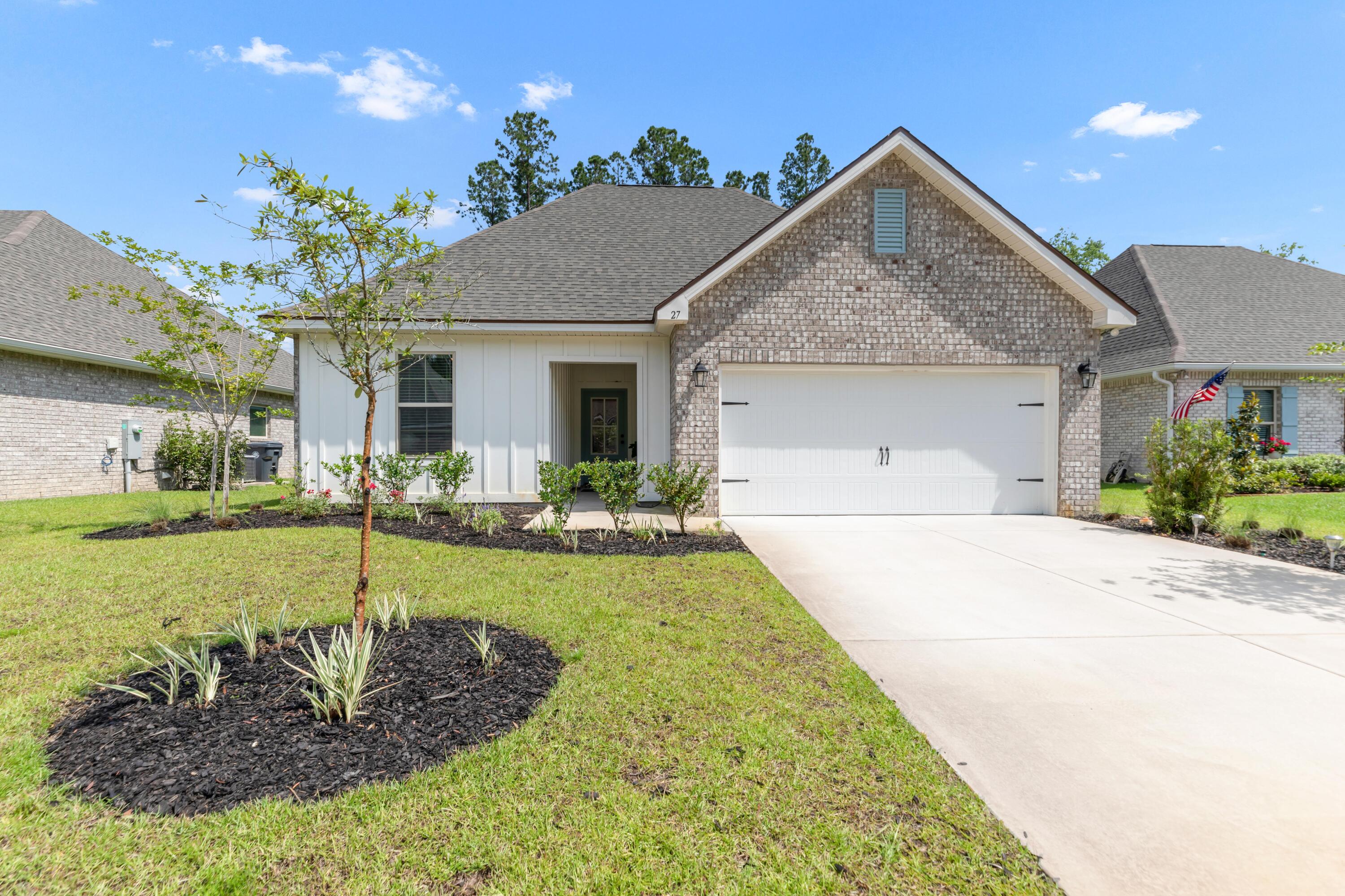 Beautiful brick home on the Preserve with lake view in Bliss at Hammock Bay! This 3 BR/2BA home has 1803 SF and ALL the must-have features including: high ceilings, open floor plan, ample natural light, all wood-look tile flooring throughout, quartz countertops, huge kitchen w/ island, under-cabinet lighting, wood shelving throughout, large foyer, upgraded lighting, plenty of storage, mud room drop zone with closet, large laundry room with closet, two car garage, beautiful landscaping, cozy screened patio, and all on a quiet cul de sac. Lowest HOA fee in Hammock Bay and just five minutes from new Creekside Amenity Center w/ swimming pool, pickle ball, basketball, clubhouse, fitness room, and kayak launch. Bayfront clubhouse is a mile walk where you can enjoy the 500' dock and incredible sunsets and Bay views! Buyer to verify all dimensions and information important to them.