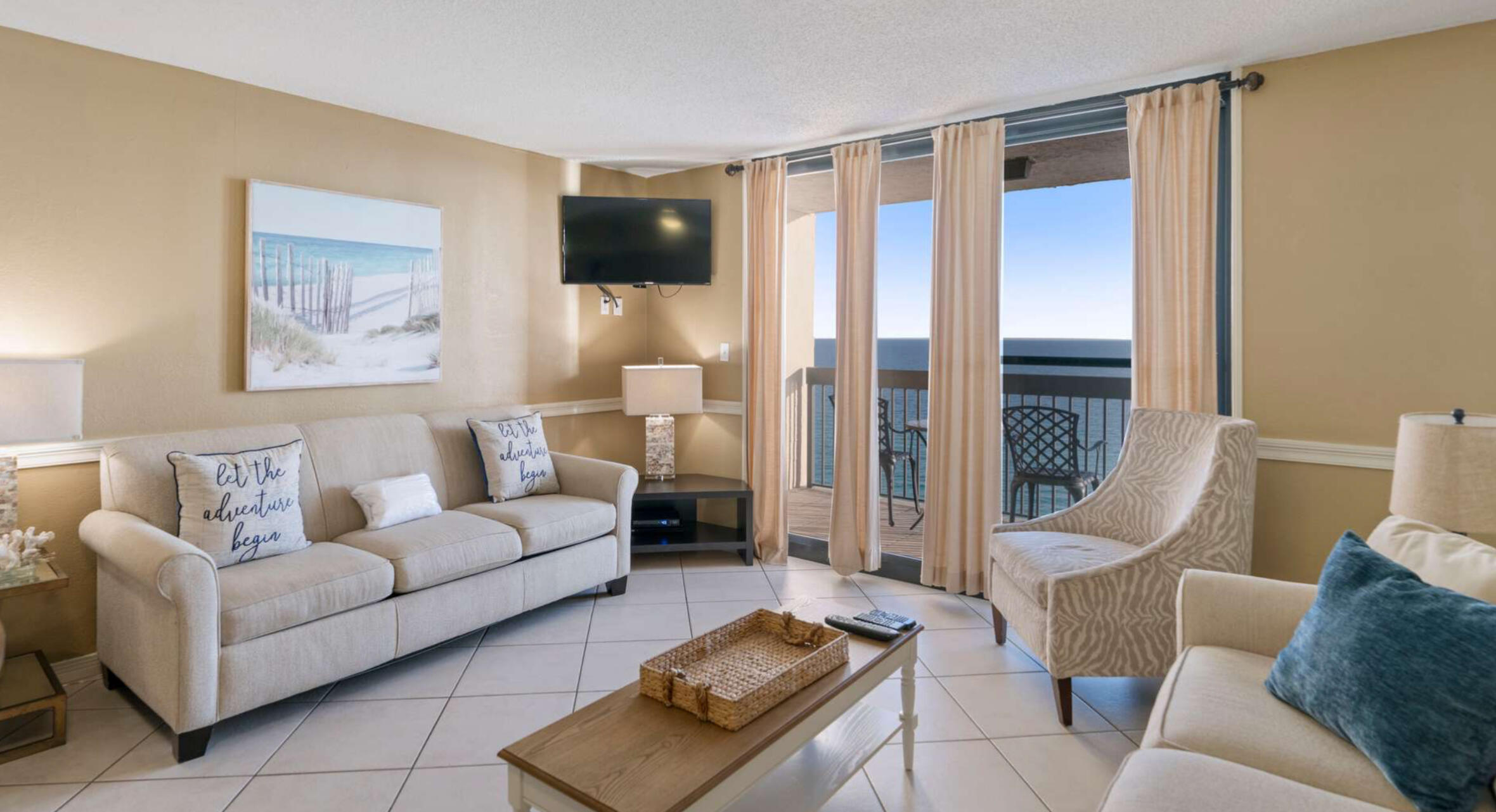 Owner has PAID all assessments due (~$60K) Like NEW Property! Calling all beach lovers! This stunning fully furnished waterfront condo has breathtaking views of Destin's beautiful emerald coast. Perfectly located on the 16th floor, you can experience panoramic views of the area's world-renowned sugar-white beaches and the soothing sounds of coastal waves breaking along the shoreline...all from your very own private balcony. This one bedroom, 1.5 bath unit sleeps four, utilizing the queen size sleeper sofa. The floor plan offers the option to build hall bunks. The open concept floor plan features granite countertops, stainless steel appliances, maintenance-free tile flooring, and beautiful natural light. AC- 2019 and Water Heater-2016. (click more) Located at SunDestin Beach Resort, it's no surprise this unit has become a sought-after investment property with an established rental income history. Destin has become a well-known vacation hotspot but rest assured SunDestin offers 100 yards of white sandy beaches for the owners and their guests to enjoy year-round. There is no need to pile into a hot car and hope to find public beach access and parking. This resort also features many amenities: indoor and outdoor pools, a splash pad, hot tub, restaurant, gift shop, fitness center, summer recreation program for kids, and a large meeting space which can easily accommodate beach weddings and special events. The resort is centrally located in the heart of Destin and close to a variety of attractions: shopping, adult & child activities, live music, water sports, casual and fine dining... there is something for everyone. SunDestin is going to look like a beautiful, fresh property and the value is expected to increase to the pre-assessment value of mid mid to upper $500K, similar to Pelican Beach. Please go to the documents section for a detailed explanation of all the wonderful renovations that are happening at this little piece of paradise and why this is the perfect time to buy!