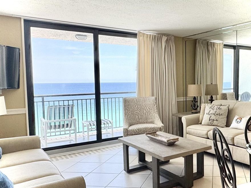 Calling all beach lovers! This stunning fully furnished waterfront condo has breathtaking views of Destin's beautiful emerald coast. Perfectly located on the 16th floor, you can experience panoramic views of the area's world-renowned sugar-white beaches and the soothing sounds of coastal waves breaking along the shoreline...all from your very own private balcony. This one bedroom, 1.5 bath unit sleeps four, utilizing the queen size sleeper sofa. The floor plan offers the option to build hall bunks. The open concept floor plan features granite countertops, stainless steel appliances, maintenance-free tile flooring, and beautiful natural light. AC- 2019 and Water Heater-2016.  (click more) Located at SunDestin Beach Resort, it's no surprise this unit has become a sought-after investment property with an established rental income history. Destin has become a well-known vacation hotspot but rest assured SunDestin offers 100 yards of white sandy beaches for the owners and their guests to enjoy year-round. There is no need to pile into a hot car and hope to find public beach access and parking.  This resort also features many amenities: indoor and outdoor pools, a splash pad, hot tub, restaurant, gift shop, fitness center, summer recreation program for kids, and a large meeting space which can easily accommodate beach weddings and special events. The resort is centrally located in the heart of Destin and close to a variety of attractions: shopping, adult & child activities, live music, water sports, casual and fine dining... there is something for everyone. SunDestin is going to look like a beautiful, fresh property and the value is expected to increase to the pre-assessment value of mid mid to upper $500K, similar to Pelican Beach. Please go to the documents section for a detailed explanation of all the wonderful renovations that are happening at this little piece of paradise and why this is the perfect time to buy! Owner has PAID all assessments due (~$60K) Like NEW Property! Rental History: 
2022 - $47,000
2023 - $41,000
*Owner usage and owner blocks for unit updates.
