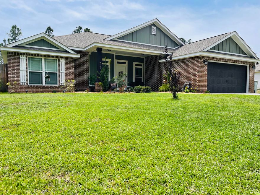 Beautiful Craftsman style brick 4 bed 2 bath home sitting on .45 acres. From the moment you pull into the driveway you will notice how exceptionally maintained this home is with beautiful landscaping and freshly painted. As you walk in just of the foyer is a formal dining area. As you walk through the foyer, the family room is open and spacious and overlooks to the kitchen and breakfast area. The kitchen has gorgeous granite countertops with undermount sinks and stainless-steel appliances. From the family room, you have access to the covered back patio, making it perfect for enjoying morning coffee as the sun rises. Master bedroom and bath are located on one side of the home with a 2 person Jacuzzi, separate all tiled shower and huge walk in closet. The other 3 bedrooms are on the left