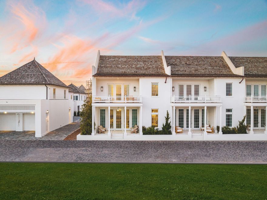 Step into an exquisite coastal sanctuary where timeless elegance meets modern sophistication. This masterfully designed Mews Cottage spans over 2,700 square feet of impeccably finished interiors and is complemented by 895 square feet of covered outdoor living, creating a seamless extension of luxury and comfort. Thoughtfully appointed with custom window treatments and offered fully furnished. The home is also enrolled in the prestigious Kaiya rental program--providing both refined living and exceptional investment opportunity. A tropical hardwood entry porch welcomes you into a light-filled, open-concept living area where natural light enhances every detail. The living room flows effortlessly into the dining alcove and chef's kitchen, a culinary masterpiece with custom-painted cabinetry, Caesarstone countertops, Sub-Zero and Wolf appliances, and Waterworks fixtures. Large-format concrete pavers ground the space with a contemporary edge, while a discreet pantry, powder room, and spacious two-car garage complete the main level.

Upstairs, the primary suite serves as a private retreat, featuring a serene balcony, spa-inspired bath with marble-topped double vanity, and an expansive walk-in closet. Two additional guest suites, each with en-suite baths, provide comfort and privacyone designed as a stylish bunk room with two full beds and two twins, perfect for family or guests. A dedicated laundry room adds convenience. Throughout, every finish reflects superior craftsmanshipfrom Marbletite steel-troweled stucco and custom-stained cedar siding to Sierra Pacific hurricane-rated clad-wood doors and windows, copper gutters, and a cedar shingle roof. Interiors are elevated with pre-stained white oak flooring and marble-appointed baths.

Beyond the impeccable design, the residence includes curated enhancements such as bespoke white oak cabinetry, a steam shower in the primary suite, and a custom-designed midnight kitchen upstairs. A Control4 Home Automation System provides effortless living at the touch of a button.

Nestled within the exclusive Kaiya Beach Resort, owners enjoy access to a private beach club, resort-style pool, spa, fitness center, and gathering pavilionall just moments from the sugar-white sands and emerald waters of the Gulf. As one of the final opportunities to own a coveted Mews Cottage, this home embodies the essence of Kaiya: sophisticated, serene, and unforgettable.