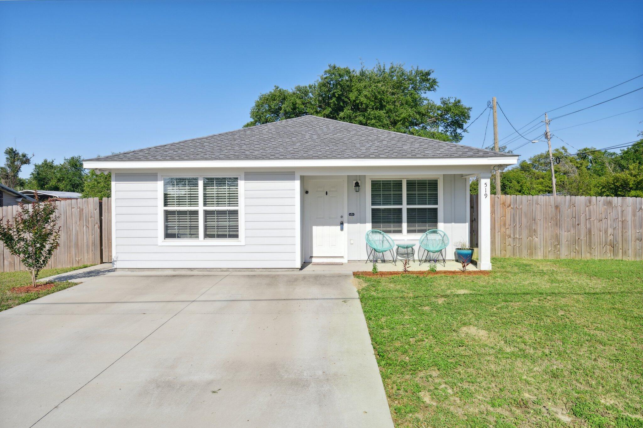 This charming property boasts a prime location in the heart of Panama City and is just a short distance away from all the amenities and attractions of Downtown PC. The home features an open-concept layout with plenty of natural light throughout. The kitchen is modern and fully equipped with stainless appliances and lovely backsplash. LVP flooring is throughout and the master bedroom has its on outside entrance. The exterior is hardy board, the backyard provides ample space for your pets or private BBQs and is privacy fenced. Location is also convenient to shopping, restaurants, and hospitals. St. Andrews State Park is a 13 mile drive while Tyndall AFB is a little over 7 miles. If measurements deemed important, please verify.