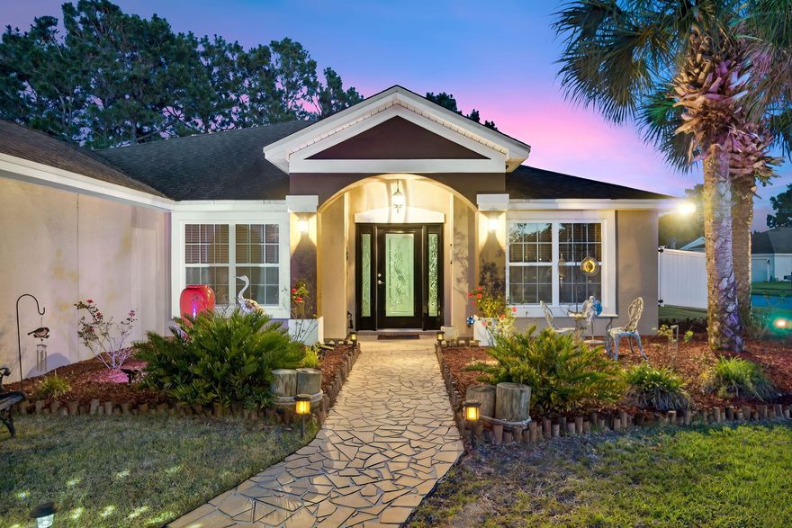 Here's your chance to grab an incredible home in one of the most sought-after neighborhoods in PCB! Nestled on a spacious .34 corner lot, this beautiful 3-bedroom, 2-bath gem has so much to love--starting with a fully fenced backyard for ultimate privacy and a trio of thriving citrus trees, perfect for enjoying fresh fruit right from your own yard. Plus, recent upgrades: &#9989; New roof (2024) &#9989; New HVAC (2025) &#9989; Fresh interior paint &#9989; Upgraded landscaping &#9989; Newer vinyl privacy fence &#9989; Coated sandstone patio flooring &#9989; Epoxy garage floor &#9989; Outdoor hot/cold shower &#9989; Patio wired for cable & plumbed for gas--ready for your dream outdoor kitchen! You're diagonally across from the community pool and just minutes from Pier Park, and just minutes from Pier Park, Top Golf & Dolly's Pirate's Voyage! Step inside to find a bright, open floor plan that instantly feels like home. The formal dining room and versatile flex spaceperfect as a cozy sitting area, home office, or even a fourth bedroomall flows into a generous family room that connects seamlessly to the kitchen and breakfast nook, making it ideal for both quiet mornings and lively get-togethers. The primary suite is your own private retreat with a large walk-in closet and a spa-like en suite, featuring a garden tub, separate shower, water closet, and an extra linen storage. A split floor plan ensures privacy for guests with two additional bedrooms and a shared full bath. Outside, you'll love the custom extended 2-car garageplenty of room for a full-size SUV and a second vehicle, plus, tons of extra storage! Palmetto Trace offers resort-style amenities including two pools, scenic sidewalks, and pet-friendly walking stations. 
=??100 Kensington Circle - where comfort, convenience, and backyard citrus bliss meet! Don't waitcall your favorite Realtor and schedule your private tour today!