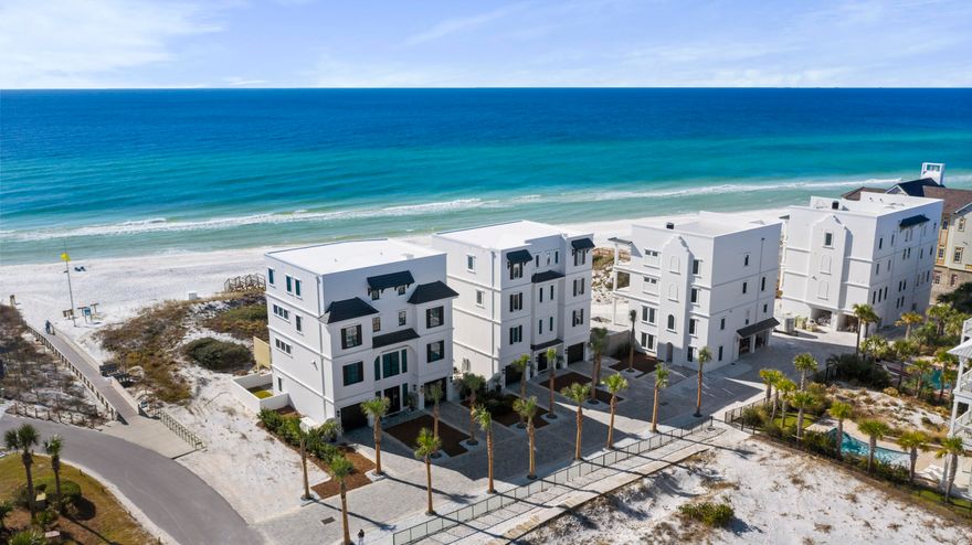 Exceptional new construction Gulf front home that exemplifies true luxury. Even the street name itself ''Azzurro'' means blue in Italian to mirror the crystal clear blue waters of the Gulf of Mexico. This 7-bedroom home boasts 5,218 sq. ft. and is situated on a 1/2 acre lot with a private dune walkover to the beach, 62 feet of Gulf frontage and plentiful outdoor areas including the elevated Gulf front pool on the second level. Superb design and attention to detail is evident by Eric Craig of B. Design's approach. There is a true flow to the home along with beautiful architectural lines, 10-11 ft. ceilings and stunning finishes including Quartz, porcelain tile and custom mosaic work, shiplap, whitewashed spruce ceilings, Kohler fixtures (majority) and unique lighting throughout the home.