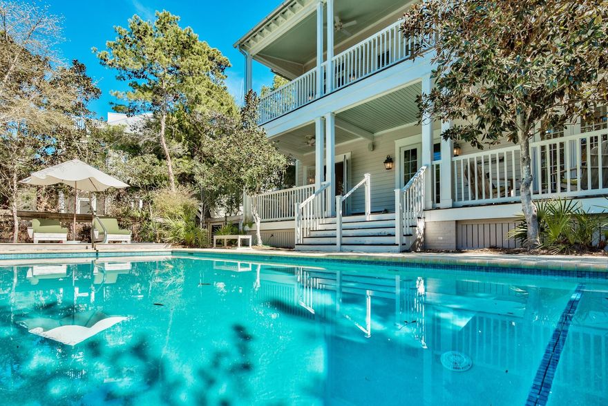 LOCATION, LOCATION, LOCATION and recently REFRESHED in the exclusive community of WaterColor! Now with a reduced price AND annual rental projections of $246K from St. Joe Club and Resorts this home is ready for a buyer! 10% ROI is impressive!This home is perfectly located close to the WaterColor Beach Club, Beach and Shops. This Chancey designed home with a private pool and large outdoor entertainment area sits in the heart of WaterColor Phase I. If you want to enjoy sunset strolls on the sugar white sands and view beautiful, vivid sunsets from your 2nd floor deck overlooking the gulf, or simply gather with family and friends, this is the home for you!