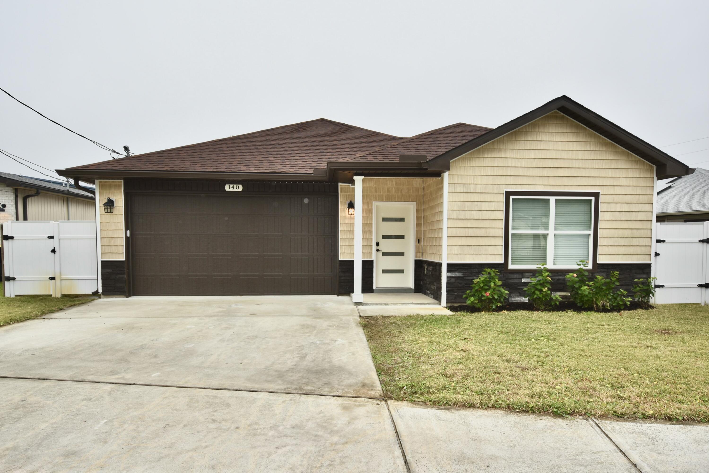 Charming 3-Bedroom home in the heart of Fort Walton Beach!Built in 2021, this stunning 3-bedroom, 2-bath home boasts 1543 sq ft blending modern comfort with timeless traditional design. Nestled in the heart of Fort Walton Beach, it offers unbeatable convenience with shopping, dining, parks, and schools all just minutes away. This home is perfectly positioned next to the Fort Walton Beach Recreation Center and the Preston Hood Athletic Complex, complete with sports fields, skate park and so much more - a dream for active lifestyles! Step inside to discover custom details throughout. The kitchen features white shaker cabinets, a spacious island with granite countertops, and ample room for meal prep and entertaining. 

Granite countertops extend into both bathrooms, adding elegance and durability. The master suite is a true retreat, featuring his and hers walk-in closets, double vanities, and a luxurious walk-in shower.   This home's thoughtful design is complemented by its prime location only minutes to the Emerald Coast, making it ideal for both relaxation and adventure. 

Don't miss the opportunity to make this your forever home. Schedule a showing today and experience the best of Florida living! All measurements approximate, please verify if important.