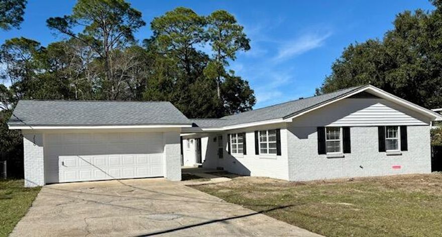 FABULOUS RENOVATION! New lighting throughout...Granite countertops...New Mission-style cabinetry & hardware...New stainless-steel appliances...Commercial-grade luxury vinyl plank flooring...Ceiling fans...Tile flooring...Completely remodeled baths...Master Bath features hanging barn door...All-brick exterior freshly painted...Gas heat...Detached two-car garage w/utility sink & pull-down attic access...NEW WIRING 2025...NEW ROOF 2025...GAS WATER HEATER 2025...Property backs up to City of Pensacola-owned parcel...Just minutes from Pensacola International Airport & I-10!  You're going to love it!