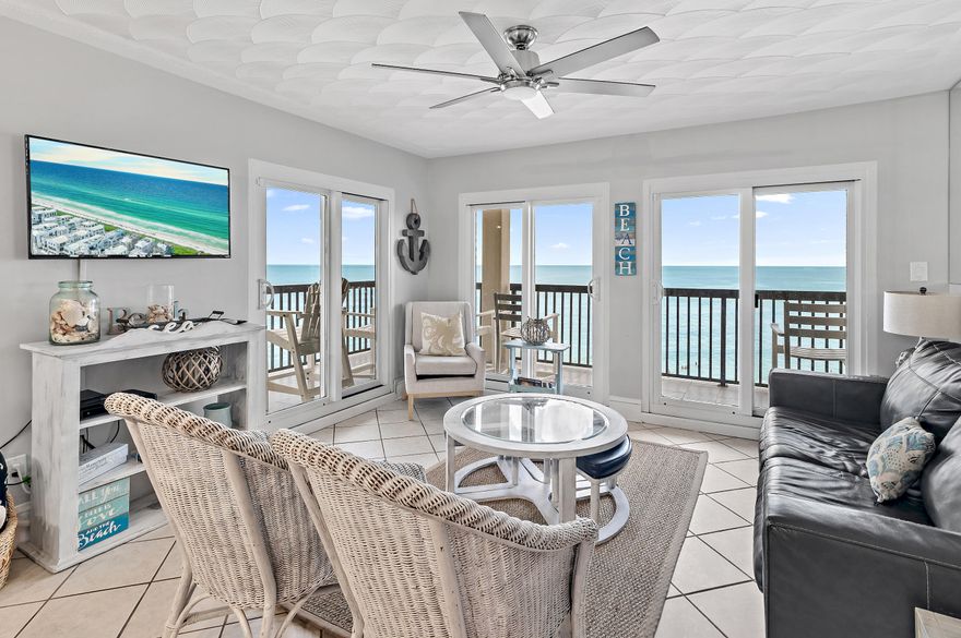 UNDER CONTRACT WITH 72 HOUR KICK OUT CLAUSE- -There is absolutely no better way to experience the Emerald Coast than this 3 bedroom Gulf front condo, located in the gated community of Carillon Beach. This unit offers breathtaking endless Gulf views- undisturbed due to its placement on the top floor of the building. In 2020, the interior saw a complete transformation. Quartz countertops in the kitchen were installed, as well as new appliances. All 3 bathrooms feature quartz countertops and fully tiled showers. Full interior repaint as well as cabinet repaint. HVAC with WiFi thermostat also 2020. Additional updates include bedroom closet remodels, newer furniture, new balcony tile floor (2023), and new washer and dryer (2024).  When you're not enjoying the unit, spend your days and evenings taking advantage of all that Pinnacle Port has to offer. A large number of amenities include multiple pools, both indoor and outdoor, tennis courts, exercise room, saunas, shuffleboard, basketball court, and playground. Pick between spending the day on the sand and swimming in the Gulf, or fishing, kayaking, or paddleboarding neighboring Lake Powell. Lake Powell is a coastal dune lake, who's views can also be enjoyed from the building. Owners and guests alike have access to the boat ramp and boat slips, to enjoy boating or jet skiing. Grab the family and bike or walk down to Carillon to take advantage of the shopping, dining, and events with live music, food trucks, and movie nights. So much to offer in one area- the complete beach enjoyment package at a slow pace, with all the conveniences available to you within the gated 25 acre community. COMING SOON: New dishwasher Aug '25 and new elevators September '25. A must see. Rental history and projections available. All information deemed important to be verified by buyer.