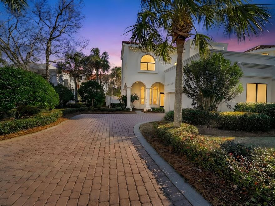Located within the exclusive, gated community of The Fountains at Sandestin Resort, this Mediterranean-style villa offers a unique floor plan and manicured tropical grounds.8060 Fountains Lane features a dramatic entryway with 30-foot ceilings and floor-to-ceiling windows overlooking the Baytowne golf course, peaceful waterways, and signature, lighted fountains. This newly remodeled 3-bedroom, 3-bathroom home showcases meticulous attention to detail, combining luxury, comfort, and functionality. The property is ideally situated just across from Village of Baytowne Wharf, the Effie Hotel, and Grand Sandestin. Its convenient location is only a short golf cart ride away from the beaches of Sandestin and the premium shopping, dining, and entertainment at Grand Boulevard. The Fountains is an exclusive non-rental community providing a quiet and peaceful retreat from the excitement, fun and activity of life outside the gates. The professionally designed and executed remodel includes new designer light fixtures, flooring, cabinetry and quartzite in all kitchen and all baths, new chefs appliances and more.  See renovation detail in attachments.  