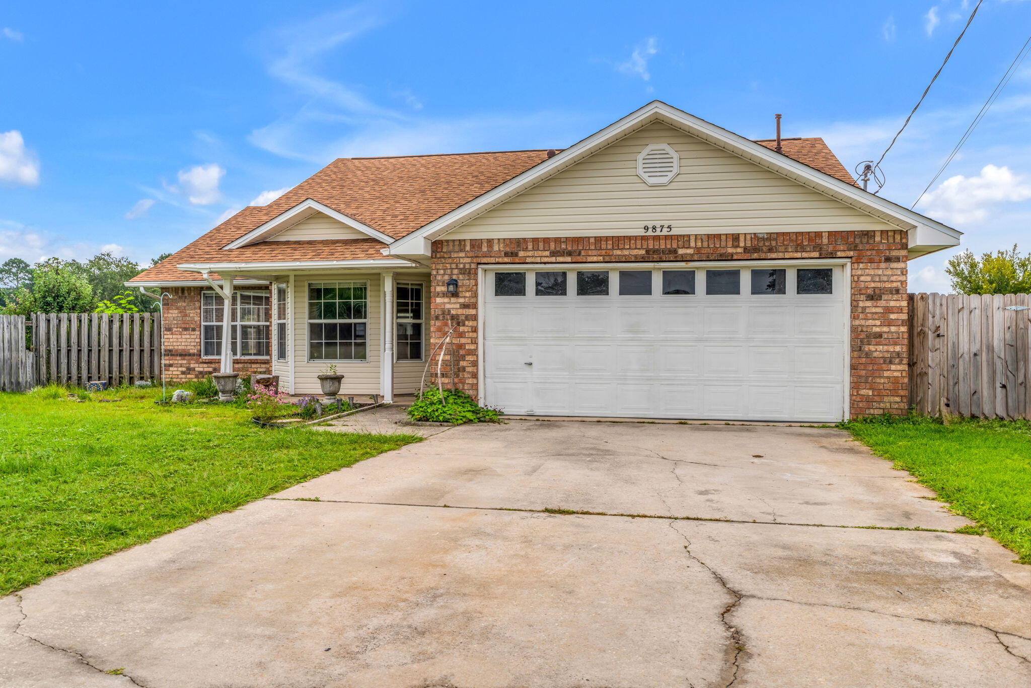 This 4-bed/3-bath lakefront home offers over 2,100 square feet of living space in a cul-de-sac right on the lake! The unique floor plan features a large living area, an updated kitchen with stainless steel appliances, beautiful countertops, and ample cabinet storage, along with a dedicated dining space. The primary bedroom includes a walk-in closet and an en-suite bathroom with dual vanities, and combined tub/shower. Three additional bedrooms provide flexible space for family, guests, or a home office.The two-car garage and large driveway provide plenty of parking space for vehicles, boats or trailer, and a brand new roof will help keep your insurance premiums as low as possible. Quiet no-HOA neighborhood just minutes from military bases, white-sand Navarre beaches, shopping and schools.