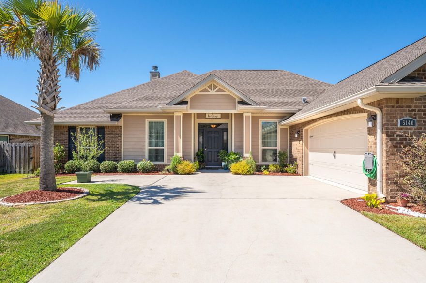 Nestled in the gated community of Woodlyn Meadows, this home offers an open floor plan with high ceilings and a designated office space. You'll enjoy the covered lanai with 2 outdoor ceiling fans and a firepit with a fully fenced backyard. The kitchen comes equipped with ample cabinet storage, a built-in serving area, a breakfast bar, granite countertops, a 5-burner gas stove, a pantry, and a fridge with an ice and water dispenser. With the split floor plan, you'll have privacy for the primary suite, located on the right side of the home just off the kitchen. The primary suite is suitable for a king-sized bed and has plenty of space for a Peloton or treadmill. The bathroom has a double granite vanity with an oversized garden tub, a separate shower, and a massive walk-in closet. The 3 addit