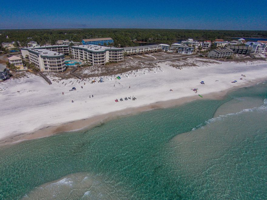 Rare opportunity in Dunes of Seagrove - one of the most sought after condos on 30A with amazing gulf views, high quality construction and a prime Seagrove location. This unit has one of the best Gulf Views in the complex and has many upgrades with Brand New tile floors, granite counter tops and more. This 2nd Floor unit is 2BR 2BA. Large Master Bedroom with fabulous Gulf Views. This unit comes with 1 deeded garage parking space. It also has built in Hurricane Shutters. Dunes of Seagrove has 2 pools (one heated), tennis courts, hot tub, gym with sauna, steam room, showers and direct beach access. Rental projections available.