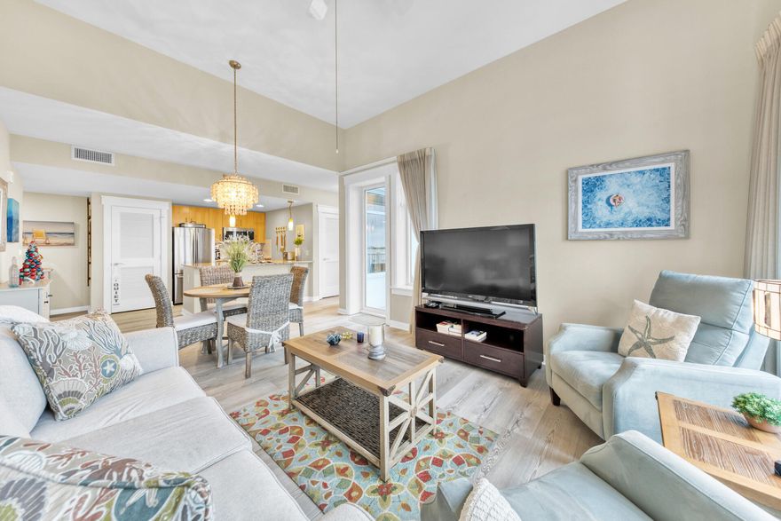 Welcome to Elation 5715.  This is the one that you have been waiting for!  There are so many features which help this property to stand out from the rest.First and foremost, the condo is perfectly positioned on a high floor (7th floor) and is a corner unit.  The views must be seen to be believed!  Enjoy spectacular sunrise and sunset views.New luxury vinyl plank flooring had been laid throughout the unit.  In the kitchen you will find upgraded stainless steel appliances, all less than 2 years old along with an upgraded granite countertops.  The washer and dryer are brand new, replaced in November 2021.This lovely condo has been tastefully furnished and decorated, including a new chandelier.  Sold fully furnished!