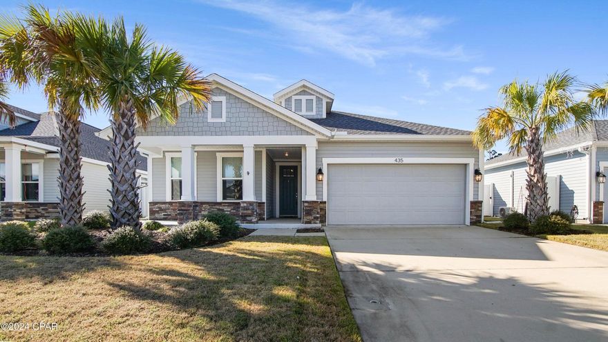 Stunning Sand Dune Floor Plan in Breakfast Point - Premium Lot, Upgrades Galore, and Prime Location! Welcome to this beautifully upgraded Sand Dune floor plan by Samuel Taylor Homes, offering 2,000 square feet of thoughtfully designed living space in the highly sought-after Breakfast Point community. This 3-bedroom, 2-bathroom home features a versatile bonus room--ideal as a home office, playroom, or homeschool space--and sits on a premium 60x125 lot, noticeably larger than most and easily able to accommodate a future pool. From the moment you arrive, you'll notice the meticulous attention to detail: gutter system around the entire home, sprinkler system, storm screens, and architectural shingles with high insulation ratings for long-term comfort and peace of mind. Inside, you'll find Luxury Vinyl Plank flooring throughout, 9- and 10-foot ceilings, and push/pull custom shades that offer both function and elegance. The chef's kitchen is a showstopper with Quartz countertops, gas stove, soft-close cabinets and drawers throughout, and a full appliance suite including the washer and dryer. The low-profile shower entry in the master bathroom and spacious walk-in closets add to the home's luxurious feel. Step outside to enjoy a screened-in back patioperfect for year-round Florida livingand yes, the gas grill is included. A spacious two-car garage completes the package. Built to Last: Enjoy the security of 2x6 wall construction and superior tie-down rods and anchor systems, delivering strength and durability. The Breakfast Point Lifestyle: This golf-cart-friendly community features sidewalks, charming street lamps, and two convenient entrances. It's within walking distance to top-rated schools, Publix, Home Depot, shops, restaurants, and just 2 miles from the beach and 3 miles from Pier Park. This one checks every boxschedule your private showing today and start living your coastal dream!