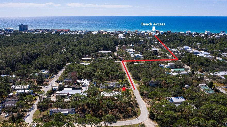 0.15 Acre lot in excellent Seagrove location with beach access only 0.5 miles at the end of San Juan, another larger access one block east of San Juan with restrooms & lots of parking and less than 1.5 miles to Seaside. Water and sewer available. No HOA. Flood Zone X. Come experience all that 30A has to offer - incredible beaches, miles of bike trails, state parks, preserves & state forests, coastal dune lakes, great restaurants, world class shopping and much more. All pertinent information to be verified by Buyer.