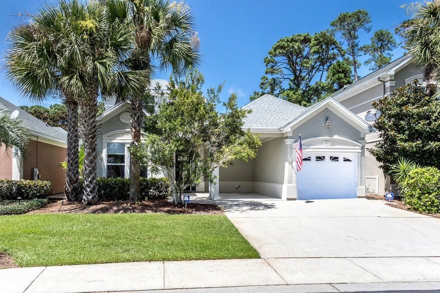 Well-maintained home in coveted Fairway Villas is offered fully furnished-move in ready.  This small community is conveniently located off Allen Loop adjacent the Santa Rosa Golf Club and near Gulf Place, Oyster Lake and several public beach access points.  Fairway Villas is short term rental restricted making this 3 bdrm, 3 bath home a perfect full time or second home.   The first floor boasts an open floor plan, generous kitchen open to dining and great room areas, and a master suite along with a guest bedroom.  The second floor hosts a guest bedroom with en suite bath and private sun deck. One car garage, carport and two lovely outdoor spaces enhance the livability of this home.  Recent improvements include new roof, gutters and security system.  Set up your appt to view this home now.