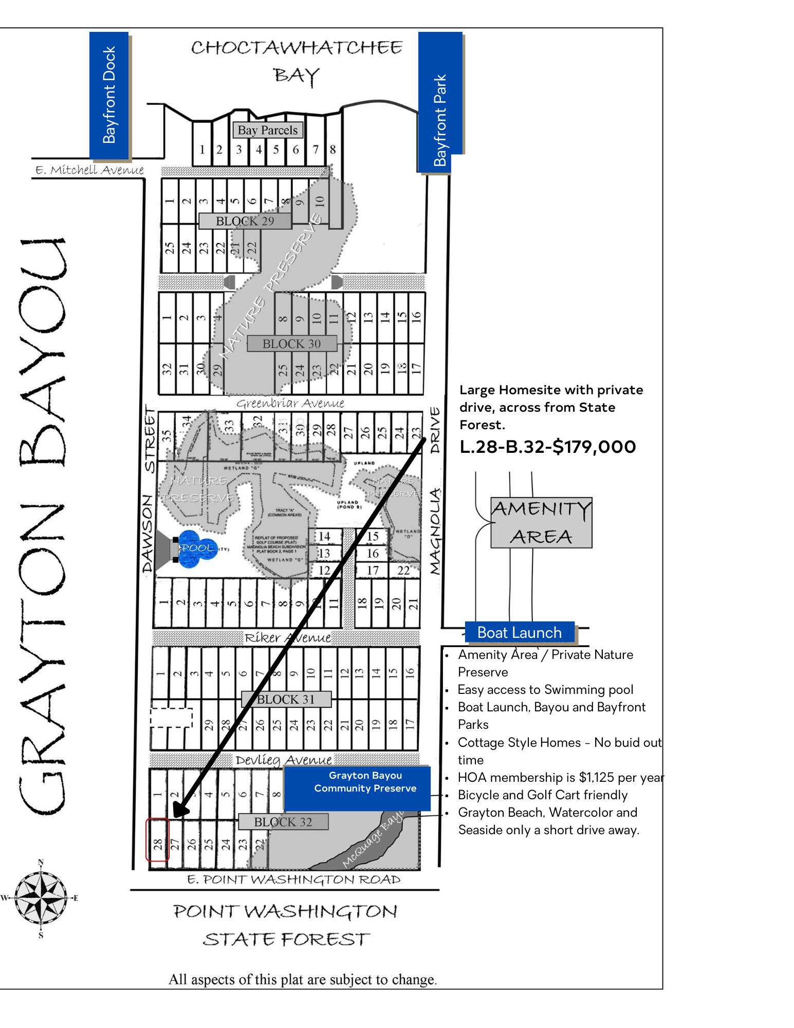 Grayton Bayou s/d - Land