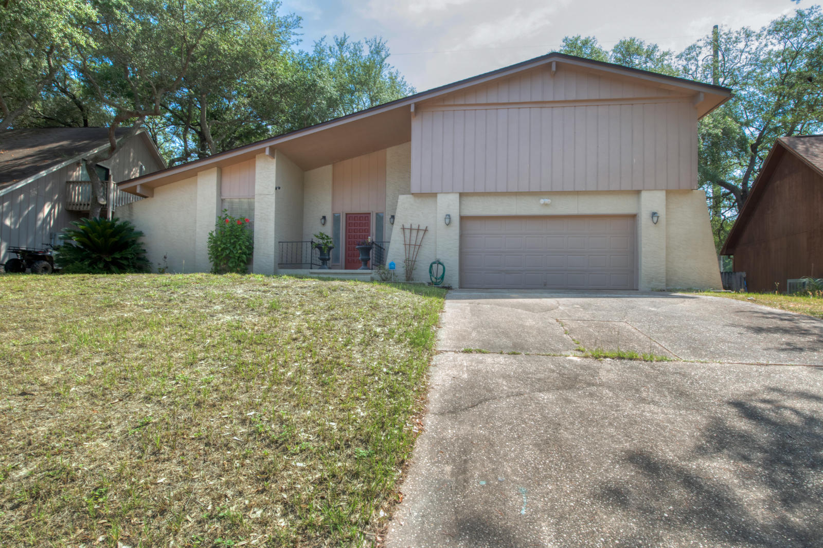 Quick commute to Destin and bases! Contemporary 3 bedrooms 2 and half baths home in the Edgewater Subdivision in Niceville, this unique home has great living space, a formal living room, dining room, family room with a fireplace, and a bonus room with a half bath. Large kitchen with granite countertops, and plenty of cabinets, and a laundry room. Three bedrooms upstairs. New ac installed upstairs 2016. New roof 2018.