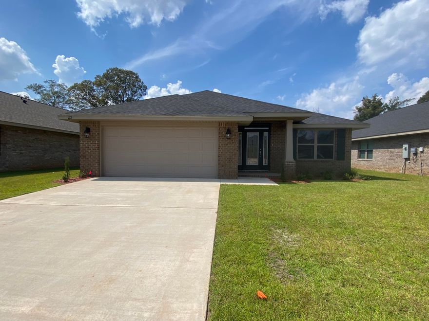 Check out this 2030 square foot home that offers 4 bedrooms and 2 full bathrooms located in North Crestview. Location is great for this new community! This home is 4-sided brick and offers a lot of great features. It will come fully sodded with a landscaping package, irrigation system, termite bonds and all. Automatic 2 car garage with pull downstairs for extra storage. Some upgrades that are being added to this home include craftsman style elevation, granite throughout, upgraded LVP flooring with carpet only in the bedrooms and a separate shower and garden tub in the master bathroom. This home is being built on a premium corner lot also! The neighborhood has a community pool for your entertaining and enjoyment and is beautifully landscaped.
